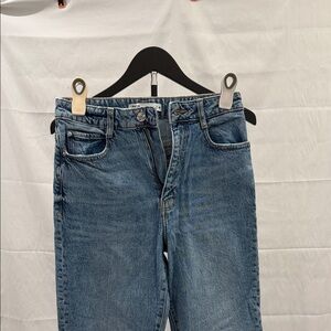 Zara Women's Blue Straight Leg Jeans